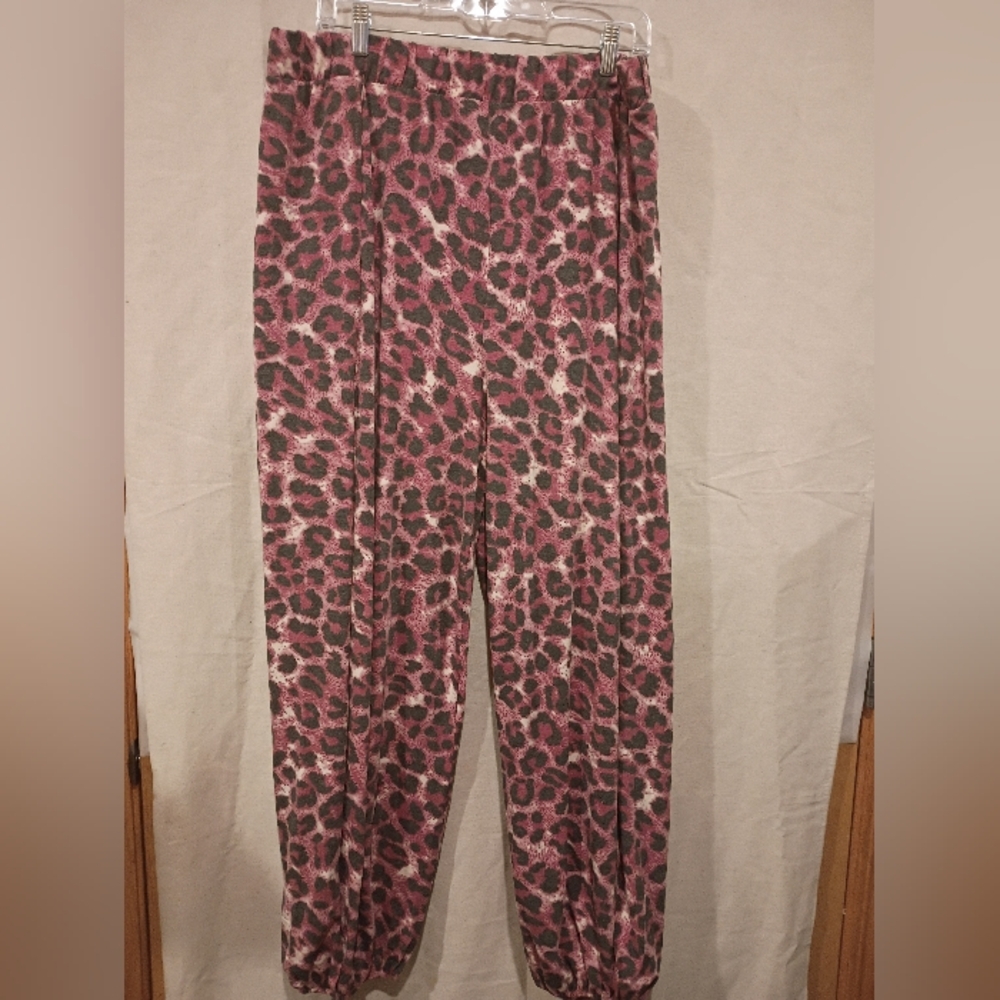Leopard Print Women's Wide Leg Pants